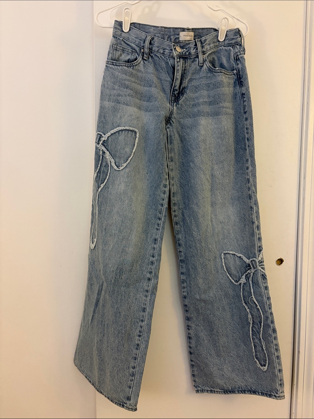 PacSun Casey Low Rise Baggy Bow-Accent Jeans Size 26